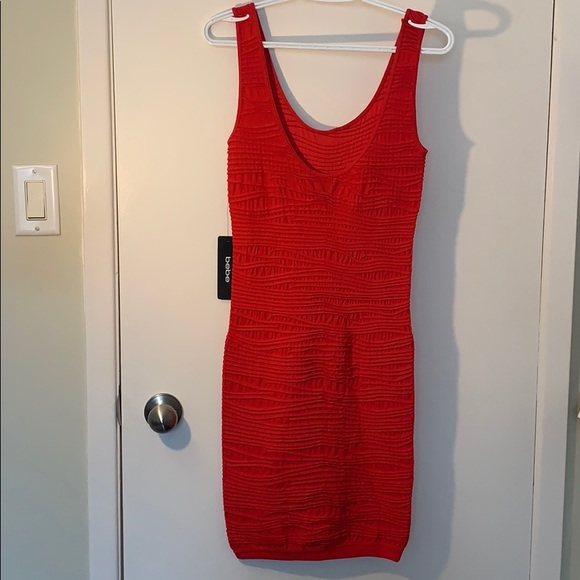 Bebe Scoop Neck Bodycon Textured Dress - Picture 4 of 8